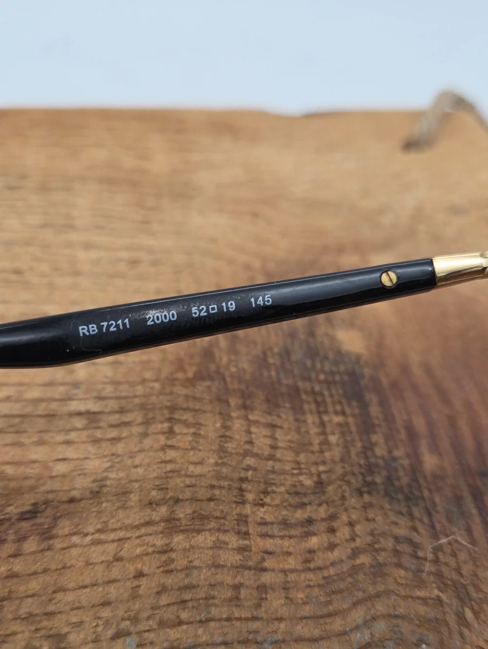 Ray-Ban Eyeglasses Frames RB7211 2000 Polished Black Gold